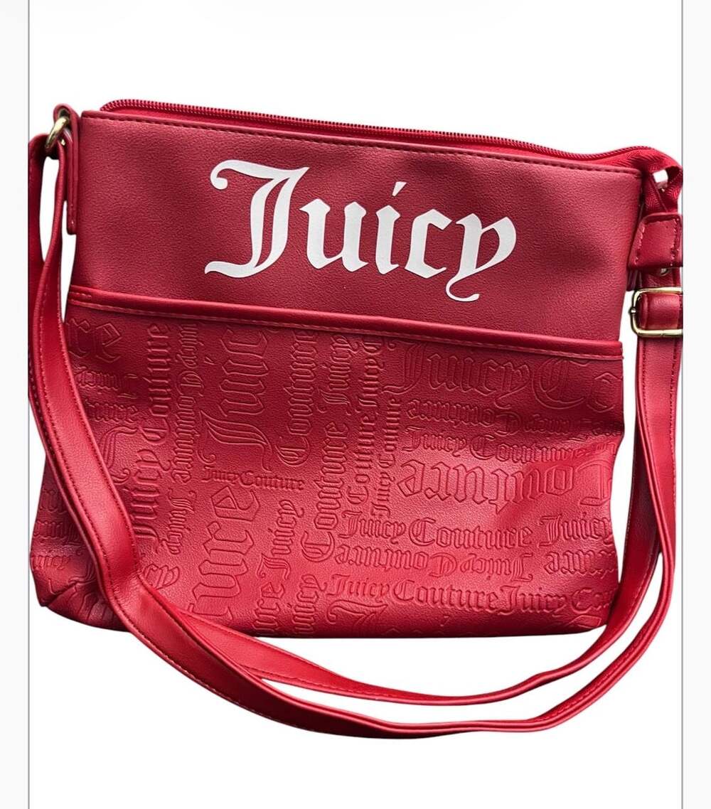 Juicy Couture Red Crossbody Bag with Embossed Logo